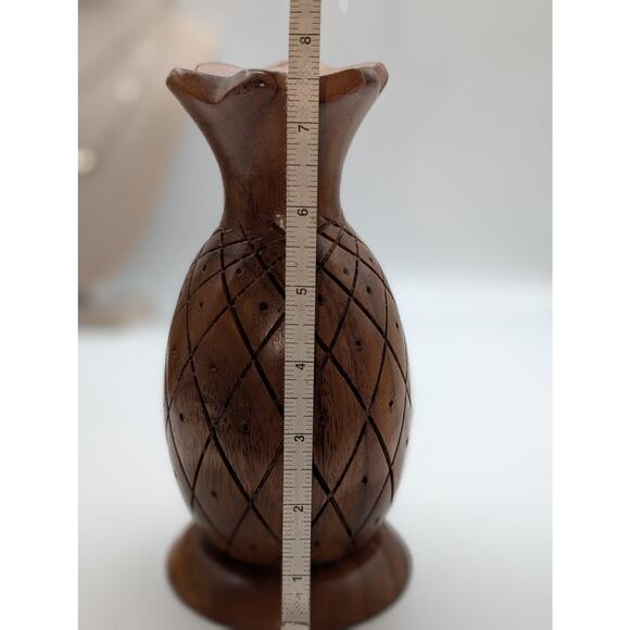 Mid-Century Modern VTG Leilani Monkey Pod Wood Pineapple Toothpick Holder - Picture 7 of 8